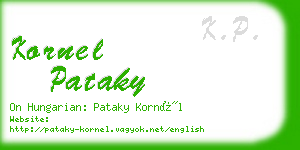 kornel pataky business card